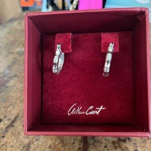 Arthur Court hoop earrings.